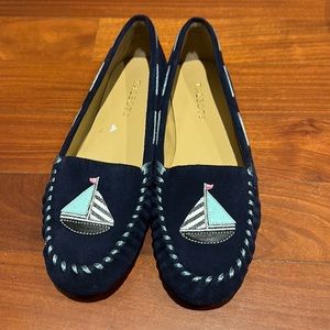 Talbots moccasins blue - boat detail genuine leather 8.5